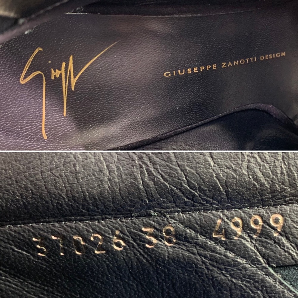 Giuseppe Zanotti Alien Boots Booties Black Suede Open Toe Cut Out - Picture 9 of 13